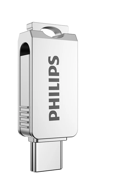 فلش مموری OTG فیلیپس مدل FM30UC ظرفیت 64 گیگابایت با رابط USB 3.2 و Type-C
